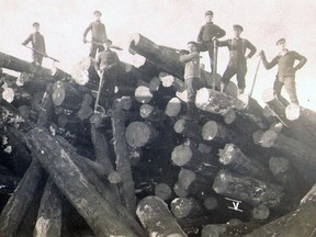 Ben Beauchamp drove logs down the Black River when he first made his way to Northern Ontario. He got up to a few other things too, when time permitted of course. In the photo, a group of unidentified lumberjacks, circa 1910.

Supplied/Timmins Museum