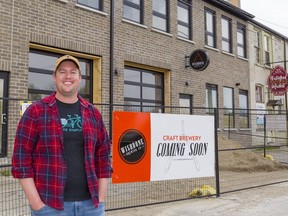 Tyler Ferguson is excited to realize his dream of operating a craft brewery, as Wishbone Brewing Co. prepares to open in the summer of 2021 on Alice Street in Waterford. Brian Thompson/Postmedia Network
