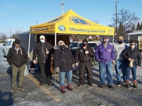 Tillsonburg Lions Club volunteers will have warmer weather Saturday, May 29 for their second community bottle drive. The Lions had to bundle up back in January for the first bottle drive which raised about $1,700 (Submitted)