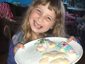 One happy participant shows off her spring cookie creations. Jenn Blanchard photo