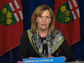 Christine Elliott, Ontario's Deputy Premier and Minister of Health reported Tuesday daily COVID-19 cases dropped to 699, the lowest since Oct. 18. POSTMEDIA
