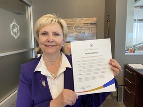 Fort Saskatchewan Mayor Gale Katchur proclaimed June 15, 2021 as World Elder Abuse Awareness Day, alongside her announcement of Senior's Week activities in the city. Photo Supplied.
