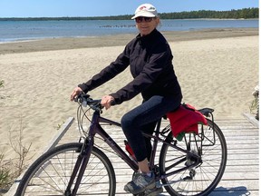 Stratford resident Mary O'Rourke rode her bike 6,680 km -- the approximate distance between Stratford and Inuktitut, Nunavut -- to raise $6,200 for the Nicaraguan Stove Project. Submitted photo