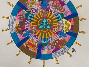 Local artist Bethany Fuller has created a Beaumont-themed mandala art to share with the community.
(Supplied by Bethany Fuller)