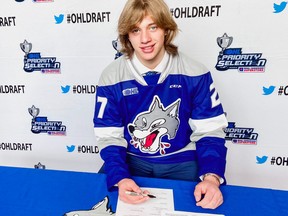 Quentin Musty officially signed with the Sudbury Wolves, shortly after they made him the No. 1 pick in the OHL Priority Selection.