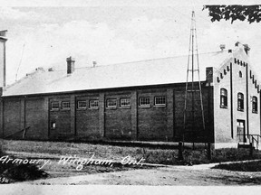 Postcard of the Wingham Armoury in the early inter-war years. Courtesy Jane Vath.