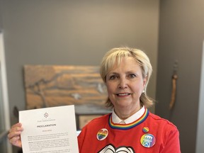 Fort Saskatchewan Mayor Gale Katchur recognized Pride Month in the City this week. The City will be hosting several online events in celebration this month. Photo Supplied.