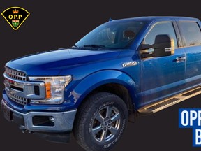On June 2 at 2:27p.m., the South Bruce Ontario Provincial Police (OPP) received a theft report from a residence along Maplewood Drive in the Municipality of Kincardine. Sometime between 1p.m. on May 24, and 2p.m., on June 2, a Blue Ford F150 with license AR45361 was taken. Power tools including a Yellow Dewalt drill, a Yellow Dewalt grinder and an Orange Husqvarna chainsaw were also taken. SUBMITTED