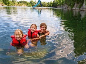 The St. Marys Quarry will be open during Stage 1 of the province’s reopening plan, with some restrictions including mandatory registration and a limit on the number of swimmers that can access the site at one time. (Photo courtesy the Town of St. Marys)