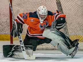 Alex Bugeja in action with the Soo Thunderbirds in 2020-21. Photo courtesy NOJHL