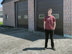 Tanner Brooks is shown outside his new shop, Brooks Powersports & Marine, in West Lorne. (Handout/Postmedia Network)
