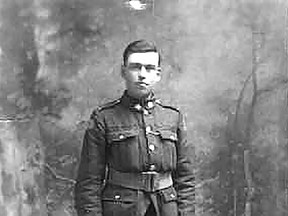 My Dad in 1917, with muddy boots, kilts and all. (supplied photo)