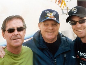 Lo-Ellen Park track coaches, from left, Joe Bacon, Doug Gingrich and Colin Ward.