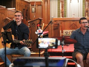 Local musicians Steven and Josh Wolfe perform in front a virtual crowd at St. Alban's Cathedral in July 2020. The pair of brothers will be playing on July 21 this summer. The TrypTych Summer Market Music series will return with more virtual performances this summer.