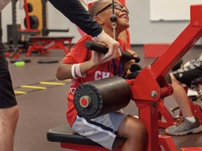 Nik Provenzano works with a youngster. SUPPLIED