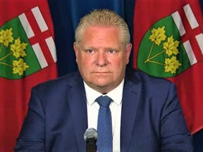 Ontario Premier Doug Ford said Thursday the province will enter its second phase of the reopening plan June 30. POSTMEDIA