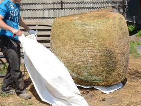 Plastic bale wrap is used to store livestock feed such as silage until it is needed. In a Cleanfarms pilot project in Bruce County, this used ag plastic can now be collected for recycling.