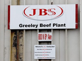 The Greeley JBS meat packing plant voluntarily closed until April 24 in order to test employees for the COVID-19 virus. (Photo by Matthew Stockman/Getty Images)