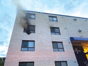 Photo supplied
On Monday evening, a fire damaged an apartment at 147 Mississauga Avenue.