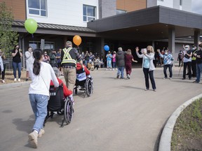 Seniors are welcomed into the Willow Square Long-Term Care Centre in Fort McMurray on Wednesday, June 23, 2021. Robert Murray/Special to Fort McMurray Today/Postmedia Network