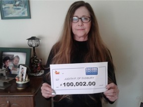 Judith Piette of Sudbury matched the last six of seven Encore numbers in exact order in the May 12 Lotto 6/49 draw to win $100,000. OLG