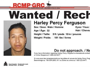 Harley Percy Ferguson, a 32-year-old man is wanted by Beaverlodge RCMP.