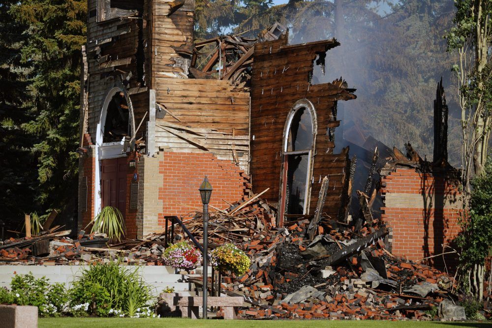 Morinville church razed by fire, arson investigated Driving