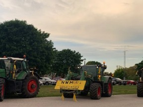 The Protect Our Waterways - No Nuclear Waste (POW-NNW) group said a record number of residents and ratepayers showed up to drive their vehicles through the villages of Teeswater, Formosa, Mildmay and Belmore. Photo supplied.