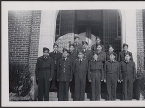 Royal Canadian Air Force cadets of Edmonton Indian Residential School, St. Albert, March 1, 1954 .