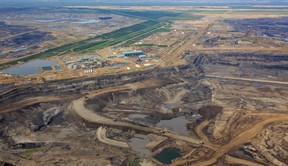 An aerial view of Syncrude's Aurora North oilsands mine near Fort McKay. Company spokesperson Will Gibson said that at 5 p.m. on June 6, emergency workers responded to reports of an accident involving an employee using an excavator at the company's Aurora site.