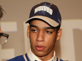 Quinton Byfield is the Sudbury Wolves' first overall pick in the OHL draft.