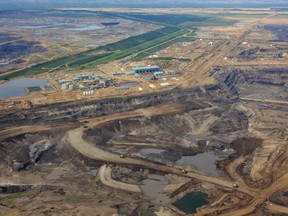 An aerial view of Syncrude's Aurora North oilsands mine near Fort McKay.