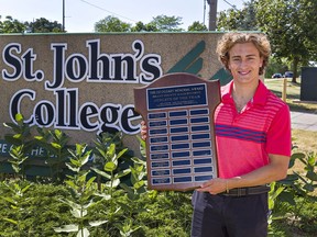 Noah DeDominicis of St. John's College in Brantford is a recipient of the Ed O'Leary Memorial Award for the Brant County male student athlete of the year.