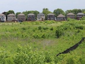 Land bordered by Erie Avenue and Birkett Lane has been fenced off for future housing development in the area. Four landowners are proposing to build about 1,200 units, a mix of single-detached homes and townhouses, in Eagle Place.