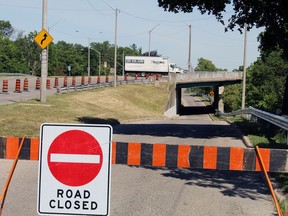 The city has closed the Ava Road bridge northbound curb lane, sidewalk and service road underpass after extensive deterioration was revealed through investigation by structural engineers.