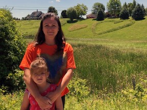 Stacy Cornale and her daughter Tenley, of St. George, want to cover  their Heart of St. George hill with orange t-shirts on the weekend in memory of the 215 Indigenous children whose remains were found at the Kamloops Residential School in May.