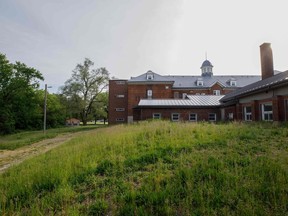 A view of the back of the Mohawk Institute, a former residential school in Brantford.