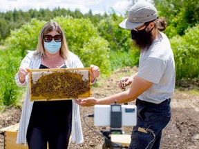 Academie catholique Notre-Dame in Kemptville is the first school in the area to install a beehive as a part of the urban beekeeping education pilot program. (SUBMITTED PHOTO BY MICHAEL LALONDE)