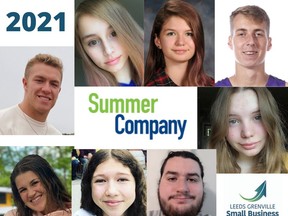 Participants in the 2021 Summer Company program are shown in this image provided by the Leeds Grenville Small Business Centre. (SUBMITTED PHOTO)