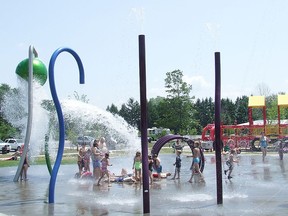 The splash pad at Chatham's Kingston Park. Chatham-Kent is ready to start on a new money-making plan – selling the naming rights for some municipal buildings and parks in Chatham. Among those sites selected is Kingston Park. File photo/Chatham This Week