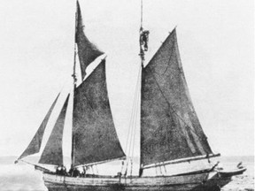 Great Lakes Schooner similar to the Explorer c. 1860. Courtesy Shipwreck World