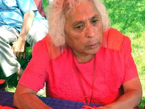 Anishinaabeg elder Shirley John, left, shown in this file photo from 2017. Denis Langlois/Postmedia staff