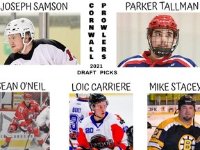 Cornwall's selections at the EOSHL draft.HandoutCornwall Prowlers Graphic/Cornwall Standard-Freeholder/Postmedia Network

Handout Not For Resale