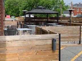 Esca Pizza's outdoor patio - along with patios throughout the city - will be allowed to reopen starting on Friday. Photo taken on Tuesday June 8, 2021 in Cornwall, Ont. Francis Racine/Cornwall Standard-Freeholder/Postmedia Network