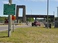 Seaway International Bridge toll booth in Cornwall