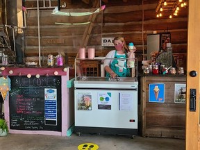 Rebecca Macintosh, a student at Algonquin College, was one of seven recipients of a grant and training program to launch student businesses, for her Old Sugar Barn Ice Cream Shop. Handout/Cornwall Standard-Freeholder/Postmedia Network