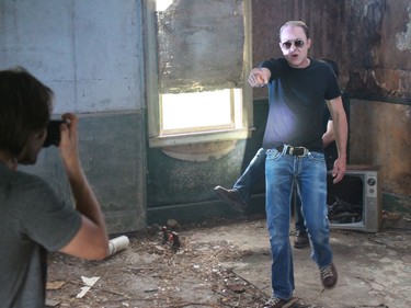 Sam Franchi recording Boundary Road singer John McIntosh. Photo on Saturday, June 26, 2021, in Summerstown, Ont. Todd Hambleton/Cornwall Standard-Freeholder/Postmedia Network