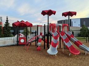 The new play structure at the Benson Centre, as seen on Monday June 21, 2021 in Cornwall, Ont. 
Jesse Good/Special to the Cornwall Standard-Freeholder/Postmedia Network