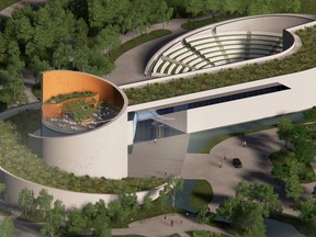 An artistic rendering of the Métis Cultural Centre produced by the Casman Group of Companies, distributed to media on March 23, 2021. Supplied Image/McMurray Metis ORG XMIT: POS2104011856324643