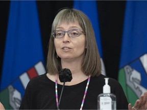 Alberta's chief medical officer of health Dr. Deena Hinshaw. In her final regularly scheduled COVID-19 update Tuesday afternoon, said the province's numbers are trending in the right direction.